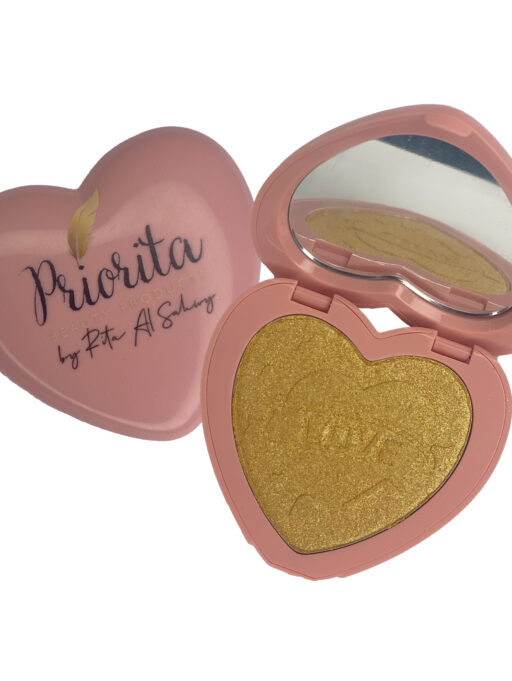 Powder highlighter heart shape